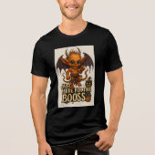Just Here for the Booss Halloween Demon Tri-Blend Shirt (Voorkant)
