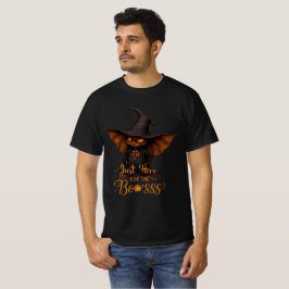 Just Here for the Boo'sss Goblin Design T-shirt