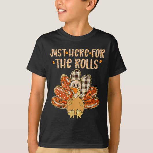 Just Here For The Rolls Family Thanksgiving Turkey T-shirt (Voorkant)