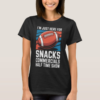 Just Here Snacks Commercial Halftime Show Voetbal T-shirt