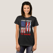 Just Here To Bang 4th of July Patriot Firework Ame T-shirt (Voorkant volledig)