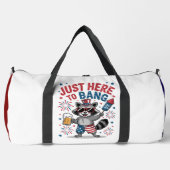 Just Here to Bang" - Patriotic Raccoon Plunjezak (Voorkant)