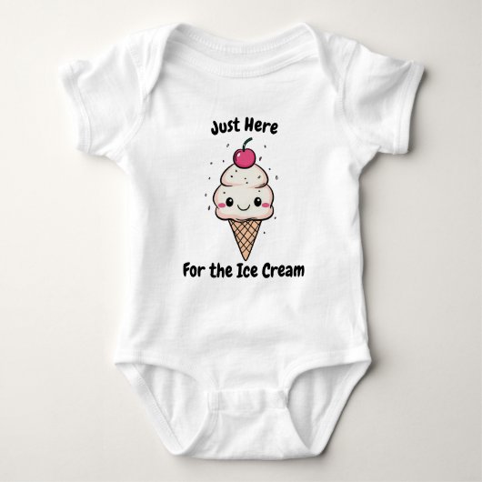 Just Here voor het Ice Cream Schattige Peuter Body Romper (Voorkant)