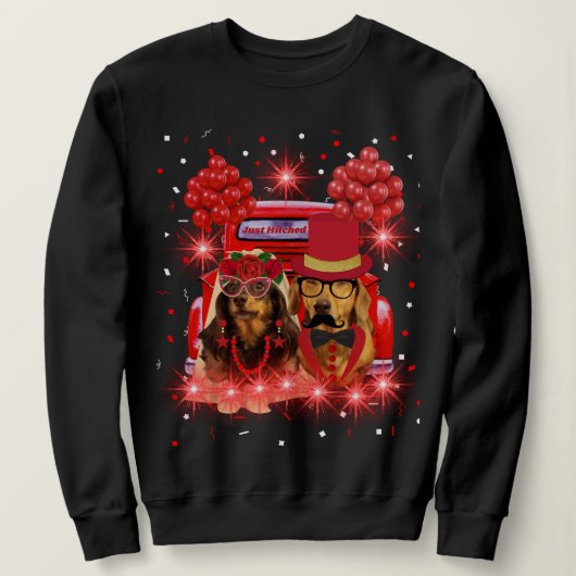 Just Hitched Ladies' Sweatshirt (Design voorkant)