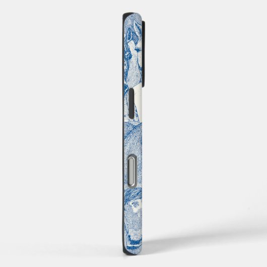 just horses cobalt blue half pearl Case-Mate iPhone case (Achterkant / Rechts)