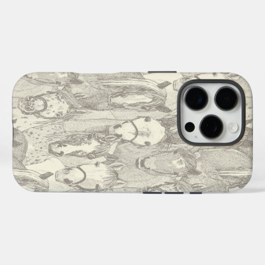 just horses natural pearl Case-Mate iPhone case (Achterkant (horizontaal))