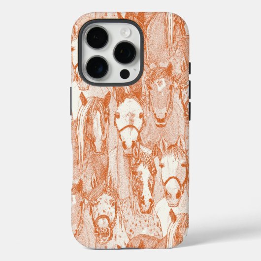 just horses orange half pearl Case-Mate iPhone case (Achterkant)