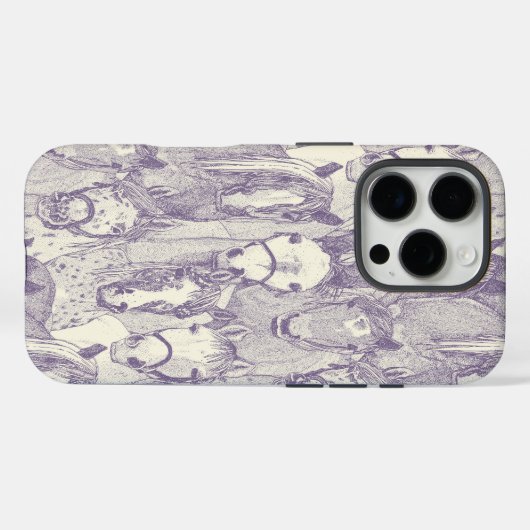 just horses violet pearl Case-Mate iPhone case (Achterkant (horizontaal))