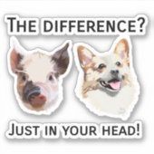 Just in your head- Tierschutz Aufkleber Sticker (Voorkant)