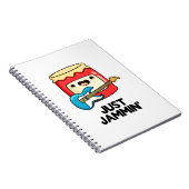 Just Jammin Cute Rocker Jam Pun Notitieboek (Rechterzijde)