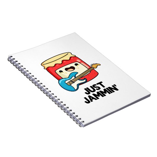 Just Jammin Cute Rocker Jam Pun Notitieboek (Rechterzijde)
