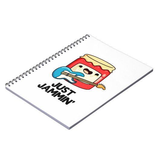 Just Jammin Cute Rocker Jam Pun Notitieboek (Linkerzijde)