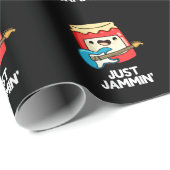 Just Jammin Funny Rocker Jam Pun Dark BG Cadeaupapier (Rol Hoek)