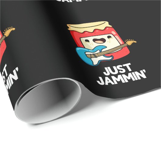 Just Jammin Funny Rocker Jam Pun Dark BG Cadeaupapier (Rol Hoek)