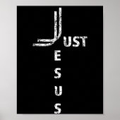 Just Jesus Minimal Cross Back Design For Christian Poster (Voorkant)