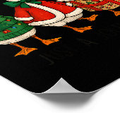Just Jolly Goose Christmas Santa Reindeer Xmas Tre Poster (Hoek)