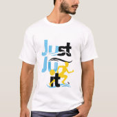 "Just Ju It" Saint Lucia koestert zich in Olympisc T-shirt (Voorkant)