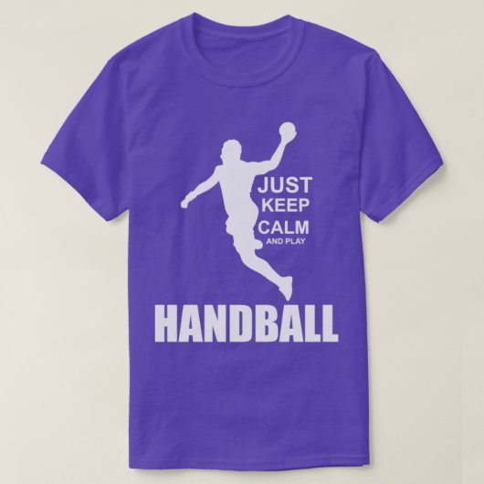 Just keep calm and play Handball T-shirt (Design voorkant)
