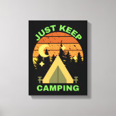 JUST KEEP CAMPING CANVAS AFDRUK (Voorkant)
