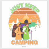 JUST KEEP CAMPING STICKER (Vel)