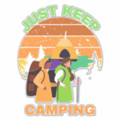 JUST KEEP CAMPING STICKER (Voorkant)