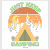 JUST KEEP CAMPING STICKER (Vel)