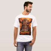 Just Keep Smiling Evil Demon Dark Fantasy Art T-shirt (Voorkant volledig)