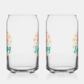 "Just Keep Smiling" with Cheerful Daisies Blikvorm Glas (Rechts)