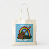 Just Keep Strummin’ Ukulele Rainbow Hawaiian  Tote Bag (Voorkant)