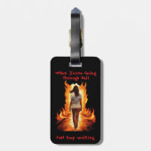 Just Keep Walking Bagagelabel (Achterkant verticaal)