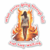Just Keep Walking  Sticker (Voorkant)