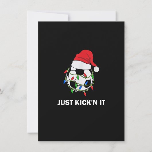 Just Kick'n It Christmas Soccer Ball Lights Kaart (Voorkant)