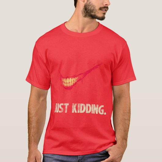 Just Kidding retro T-shirt (Voorkant)