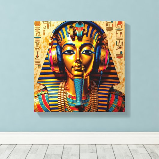 JUST LIKE PHARAOH TUT 2 CANVAS AFDRUK (Insitu (Houten vloer))