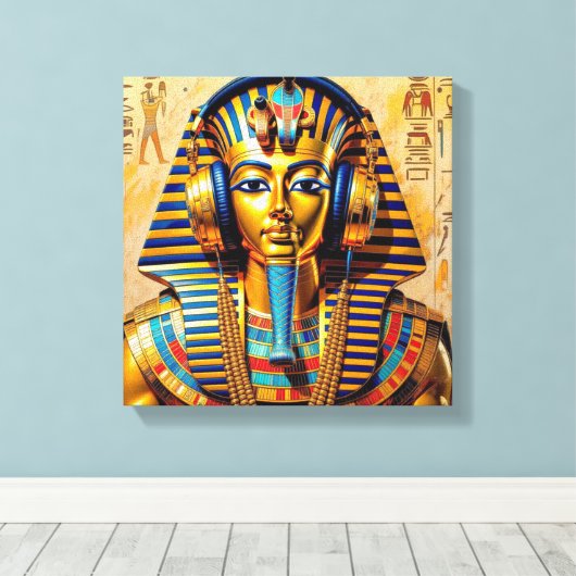 JUST LIKE PHARAOH TUT 5 CANVAS AFDRUK (Insitu (Houten vloer))