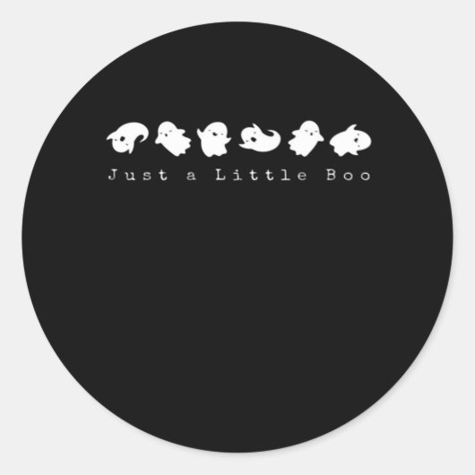Just Little Boo Creative Casual Look Ronde Sticker (Voorkant)