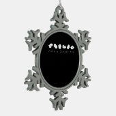 Just Little Boo Creative Casual Look Tin Sneeuwvlok Ornament (Links)