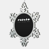 Just Little Boo Creative Casual Look Tin Sneeuwvlok Ornament (Rechts)