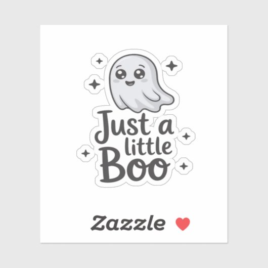 Just Little Boo Funny Design Sticker (Vel)