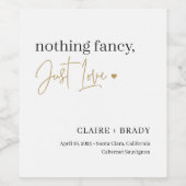 Just Love bewerkbare kleur Sla het datumlabel op Wijn Etiket (Enkel label)