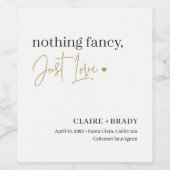 Just Love bewerkbare kleur Sla het datumlabel op Wijn Etiket (Enkel label)