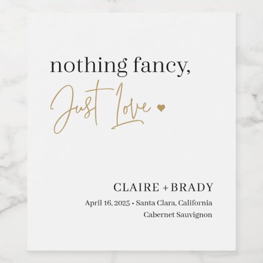 Just Love bewerkbare kleur Sla het datumlabel op Wijn Etiket (Enkel label)