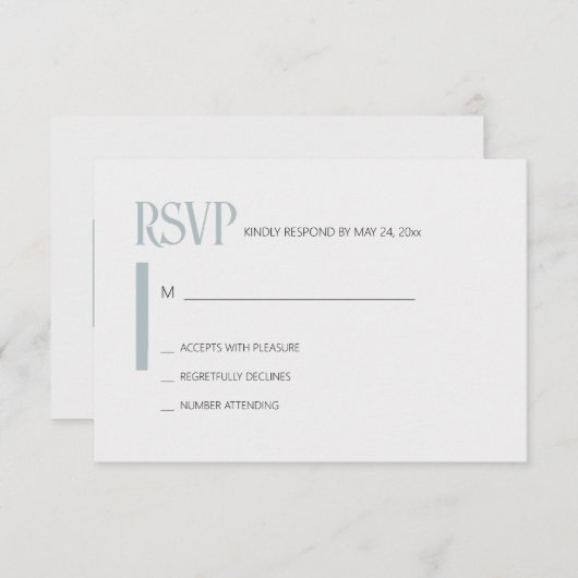 Just Love Blue RSVP (Voorkant / Achterkant)