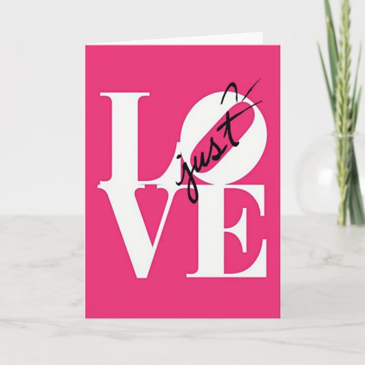 Just Love Bold Pop Art Kaart (Voorkant)