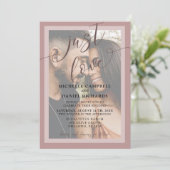 Just love Calligraphy Roos Gold & Photo Wedding Kaart (Staand voorkant)
