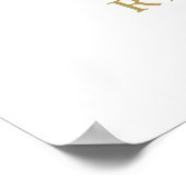 Just Love Chic Gold Wedding Welkom Teken Poster (Hoek)