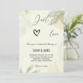 Just Love Elegant Wedding I Kaart (Staand voorkant)