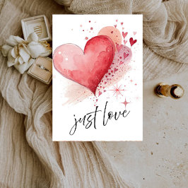 Just Love Hearts Trouwfeest - Romantische Hart Tro Kaart