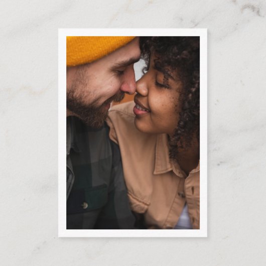 Just Love Retro Groovy Foto QR Code Bruiloft RSVP Informatiekaartje (Achterkant)