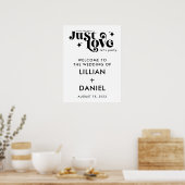 Just Love Retro Trouw Welkom Bord Poster (Keuken)